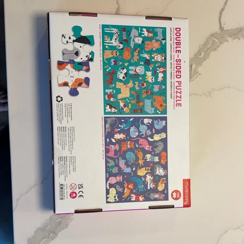 Mudpuppy Double-Sided Cats & Dogs Puzzle - Colorful